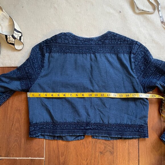 Soft Surroundings Embellished Open Front Jacket - EUC - Picture 7 of 8